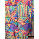 Vintage Coconut Row Palm Beach Large 80’s Pattern Sheer Silk ButtonUp Longsleeve Green Photo 4