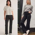 Marine layer [] Bridget Twill High Rise Flare Pants Faded Black Utility Pockets Photo 1