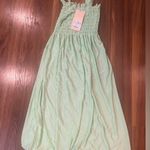 Light Green Strapless Dress Size L Photo 0
