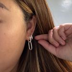 Nordstrom DOUBLE SILVER Link Earrings Photo 3