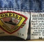 American Vintage torpedo international blue denim V neck jumpsuit size medium Photo 10