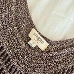 Umgee Brown Knit Poncho Sweater Tank Photo 3