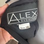 Alex Evenings ALEX VTG 90’s Embellished Pearl Black Evening Dress With High Leg Slit Photo 8