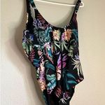 Terra & Sky  Women's Plus Floral Molded Cup One-Piece Swimsuit 4x Photo 4