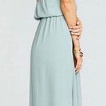 Show Me Your Mumu  Heather halter maxi dress in silver sage MEDIUM Photo 1