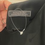 NWOT Nina Ricci Paris V Neck Mini Dress Taffeta Silk Chiffon Black Photo 2