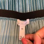 Leith  teal pleated velour velvet midi skirt! Photo 7