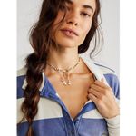 Free People  Freshwater Pearl Bolo Necklace Teal Green Bohemian Beach Dainty NWT Photo 4