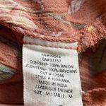 Billabong Floral Top Peach Boho Festival Rayon Shirt Bohemian Feminine Photo 7