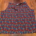 Old Navy Vintage 90s Y2K Aesthetic Retro Print Tank Top Sz Small Silky Photo 0