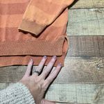 Blank Paige | Women's Cotton Burnt Orange Stripe Box Crewneck Sweatshirt Sz M Photo 2