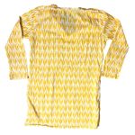 Roberta Roller Rabbit Roberta Roller Rabbit Yellow White Tunic 100% Cotton Size XS Boho Resort Wear Photo 1