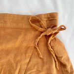 A New Day yellow linen wrap skirt Photo 2