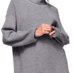 Free People  Softly Structured Tunic‎ Sweater in Grey size XS Turtleneck Cozy Photo 0