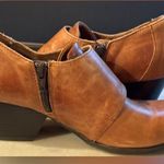 B.O.C. Ankle Boots Double Buckle Tan Leather Block Heel Round Toe . Sz 8… Photo 3