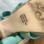 Seychelles Mother of Pearl Mint Leather Heels Sandals Size 6 Colorful Zipper Photo 6