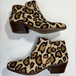 Sam Edelman 🆕 NWOT Petty Leopard Bootie Cheetah Heel Zipper Brown Tan Black 4.5 Photo 6