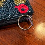 Tiana NY Crown Queen of Hearts Navy Blue Beaded Coin Purse Pouch Red Photo 6