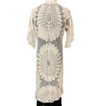 Rebellion Again Women's Open Front Crochet Lace Boho Duster Kimono Size Large Photo 8