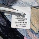 Timing  - 90s Velvet black Brown Yellow Floral Crop Top Size M Photo 6