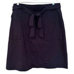 Gilli Donnie Tie Front Stitch Fix Skirt Women's L Navy Career Classic Nautical Black Size L Photo 0