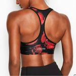 Victoria's Secret THE PLAYER RACERBACK SPORT BRA Black Bra w Red Roses Valentine Photo 1