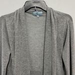 Joan Vass  Open Front Cardigan Light Grey EUC Photo 2