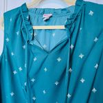 Merona  Green Sleeveless Top Blouse Womens Size‎ XL Tie Neck Office Work Summer Photo 7