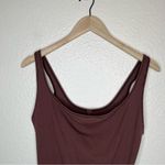 SKIMS  stretch cotton ribbed garnet brown tank top body suit size 3X Photo 3