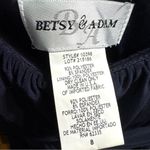 Betsy and Adam Vintage Navy Ruffle Dress Photo 7