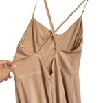 Lulus Blush Pink Chiffon Crossed Back Spaghetti Strap Women M Midi Dress Gown Photo 2