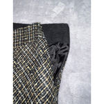 Women's Black Beige Plaid Tweed Mini Skirt Size 6 Photo 4