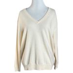 J.Crew Cashmere Relaxed V Neck Sweater in Heather Muslin Neutral Size XXS Photo 2