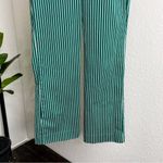 H&M -`♡´- Free!  Cropped Green White Stripe Trouser Pant Size 2 Photo 4