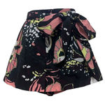 Tanya Taylor  Nikiya Shorts Pink Black Floral Print Flared Leg Side Zip Sz 0 NWT Photo 0