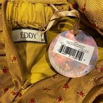 Eddy Jocelyn Puff Sleeve Fringe Dress in Honeycomb Rose Floral Medium NWT Gold Photo 9