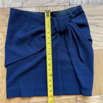 Maje NWT Mini Jupe Drapée Sz38 (~US4) navy blue mini skirt w/ front draping Photo 9