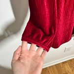 Vacate The Label Dress Women XS Red Velvet Long Sleeve Wrap Dress Holiday Party Photo 2
