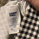Lands' End Womens Lands’ End White Black Plaid Houndstooth Tankini Swim Top‎ Size 6 Photo 2