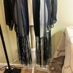 Victoria's Secret Victoria’s Secret Very Sexy black sheer fringe robe kimono, XS/S Photo 1