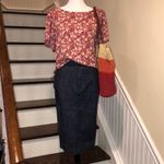 LONDON Women’s Denim Maxi Jean Long Skirt With Center Back Vent Pockets Sz 8 Blue Photo 14