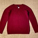 Talbots NWT 100% merino wool vintage embroidered floral chunky knit sweater by Photo 0