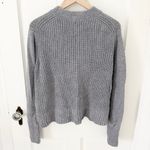Banana Republic  Cable Knit Mock Neck Pullover Sweater Dark Gray Size Medium M Photo 2