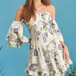Cider FLORAL RUFFLE SLEEVE LAYERED MINI DRESS Photo 5