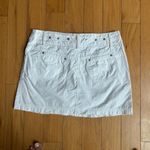 Vintage Y2K French White Cargo Mini Skirt Size 4 Photo 4