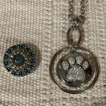 Magnolia and Vine large (30mm) snap pendant with 2 snaps Silver Photo 10