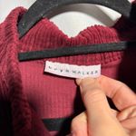 Bryn Walker  Burgundy Red Corduroy Button Up Collarless Boxy Lagenlook Womens M Photo 3