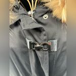 Ellen Tracy Company  black raccoon  fur trim jacket size Large Photo 9