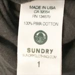 Sundry Anthropologie‎  Small Grey Gold Polka Dot Foil Dot Crewneck T-shirt Photo 5