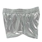 Pumpkino Metallic Disco Shorts Metallic Silver Size Medium Photo 2